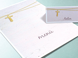 Cartes de menu pour comme élément de décoration festif