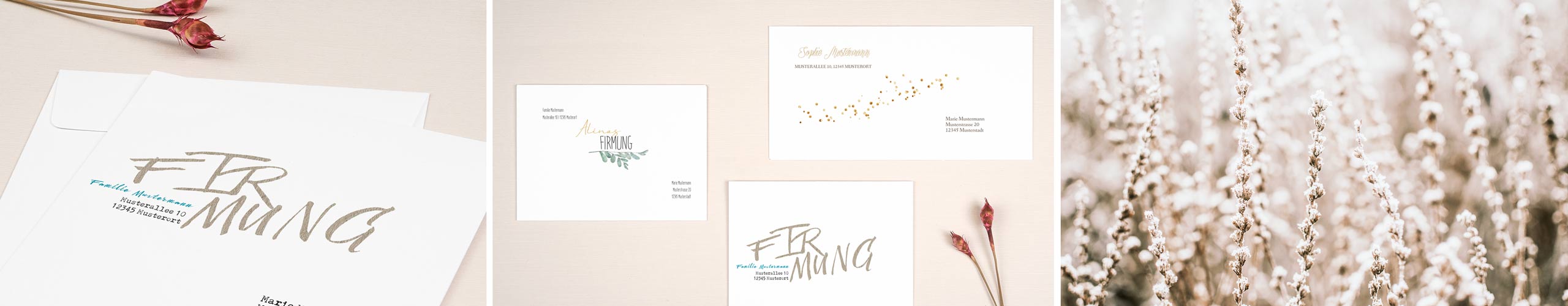 Enveloppes pour confirmation avec design
