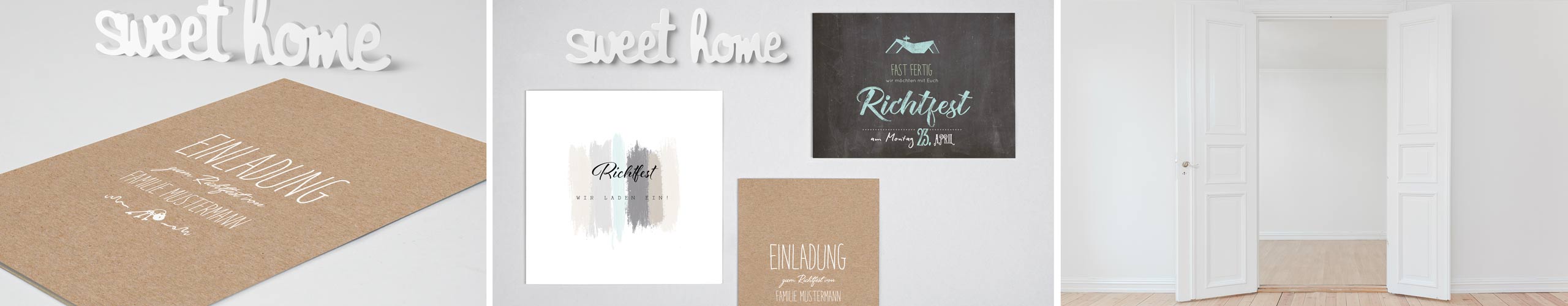 Cartes d'invitation à la fête du bouquet avec différents motifs et formats